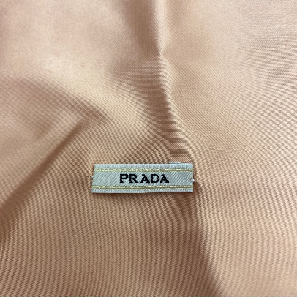 PRADA Satin Pouch Bag Dust Cover Accessories Blush Pink - Picture 2 of 6